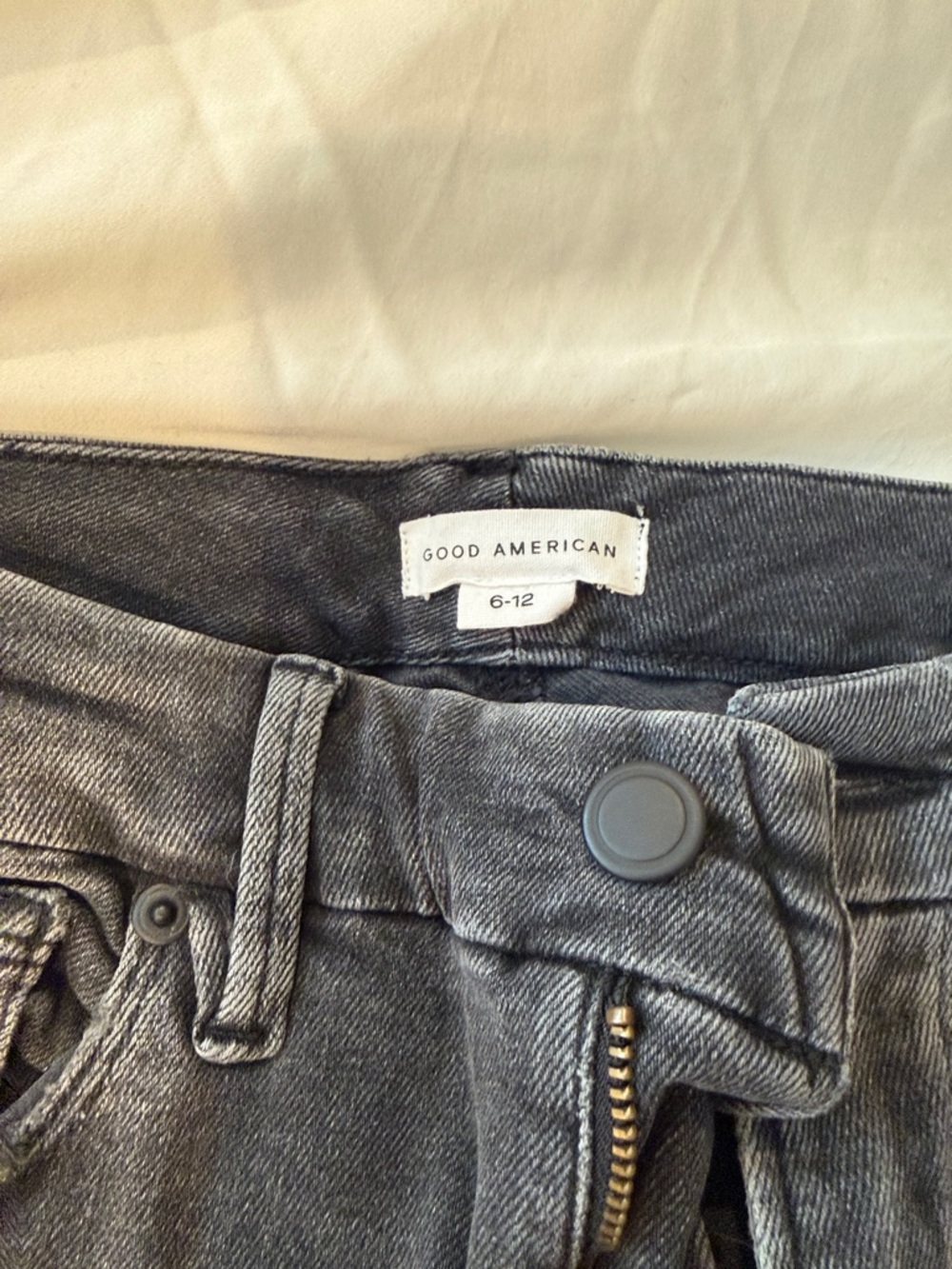 Good American Charcoal Gray High-Rise Jeans